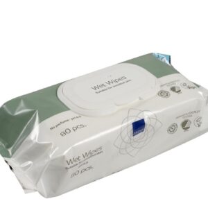 Вологі серветки без запаху Wet Wipes a'80шт 18x20см